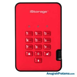 ISTORAGE diskAshur2 256-bit 2TB Portable Hard Drive - Fiery Red [IS-DA2-256-2000-R]