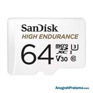 SANDISK High Endurance 64GB Class 10 microSDHC UHS-I Card 100MB/s Memory With Adapter [SDSQQNR-064G-GN6IA]
