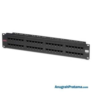APC CAT 6 Patch Panel, 48 port RJ45 to 110 568 A/B color coded (CAT6PNL-48)