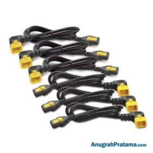 APC Power Cord Kit (6 ea), Locking, C13 to C14 (90 Degree), 0.6m (AP8702R-WW)