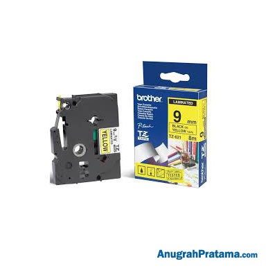 Brother TZE-621 Compatible Label Tape (Black On Yellow) 9mm*8m