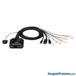 ATEN 2-Port USB-C DisplayPort Hybrid Cable KVM Switch (CS52DP)