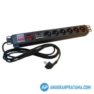 INDORACK PDU6GD Power Distribution Unit 6 Outlet Germany With Digital Displat Volt & Ampere